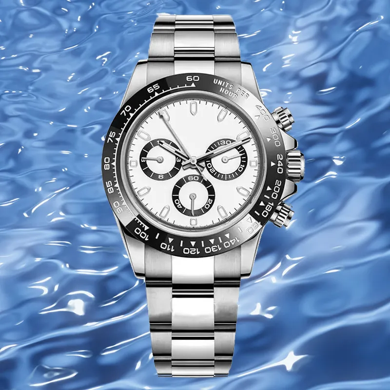 Clean Factory Rolex Daytona Watch Sapphire Crystal 4130 Quartz Movement Waterproof Full Set
