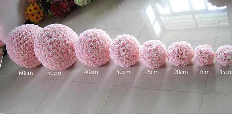 Groothandel kunstbloemen roze ballen kussen bal decoreren bloemen bruiloft tuin markt feest decoratie kerstcadeau 5 stcs 16 kleur