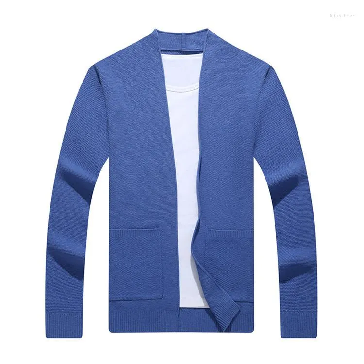 Sweaters masculinos Autumn Korean Version of V-decote em V Men Men grosso Casual Cardigan Jacket 13