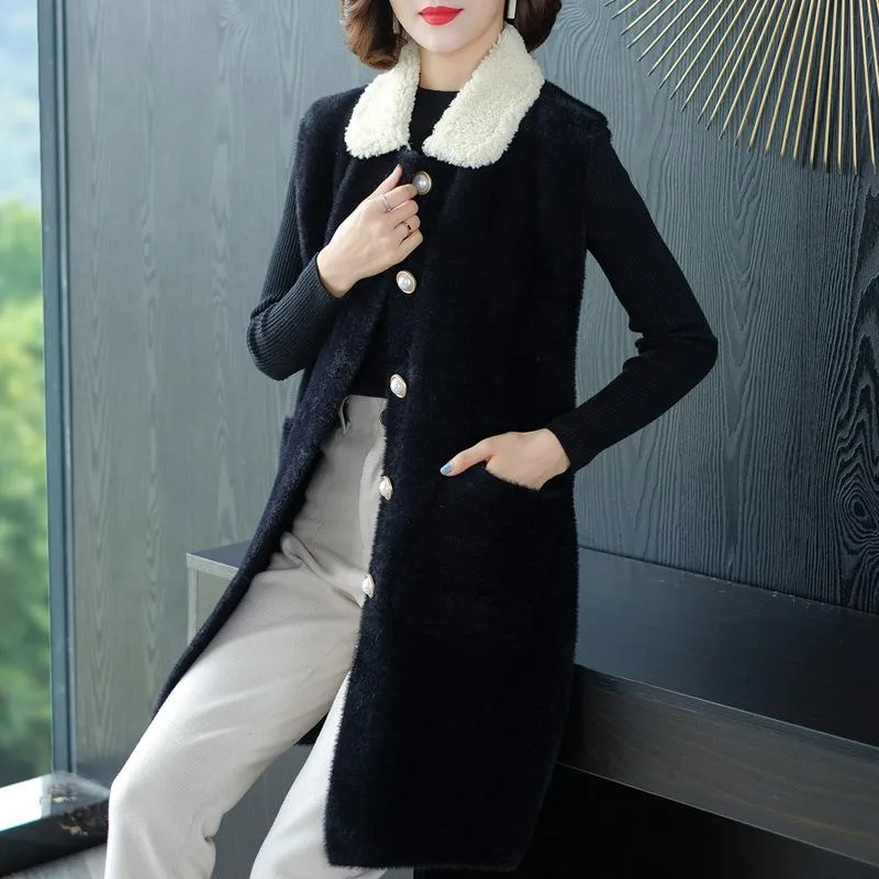 Womens long sweater vests sales