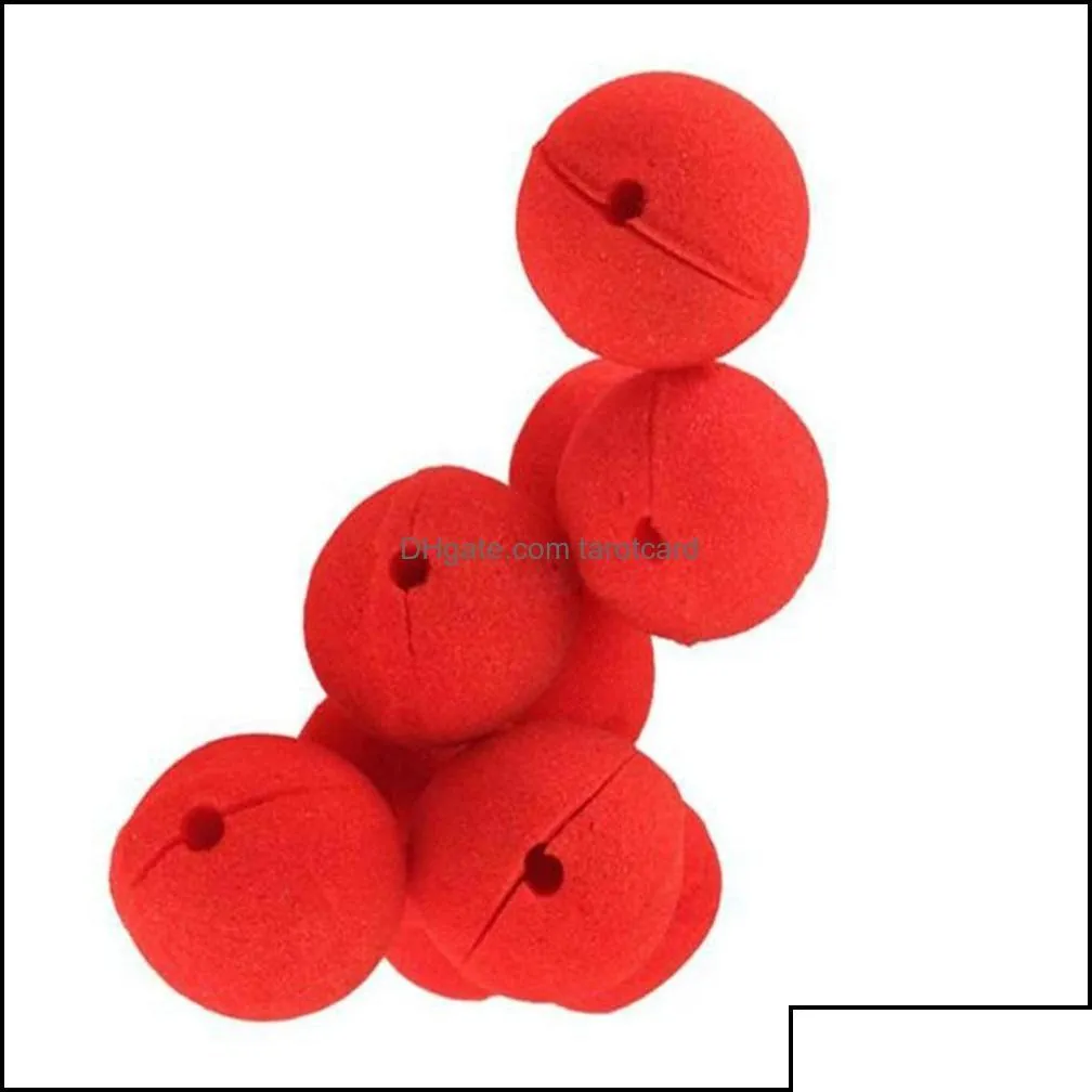 Masques De Fête En Gros 1000 Pcs / Lots Boule Éponge Clown Rouge Nez Magique Pour Halloween Mascarade Christamas Décors Accessoire Drop Deliv Dhib4