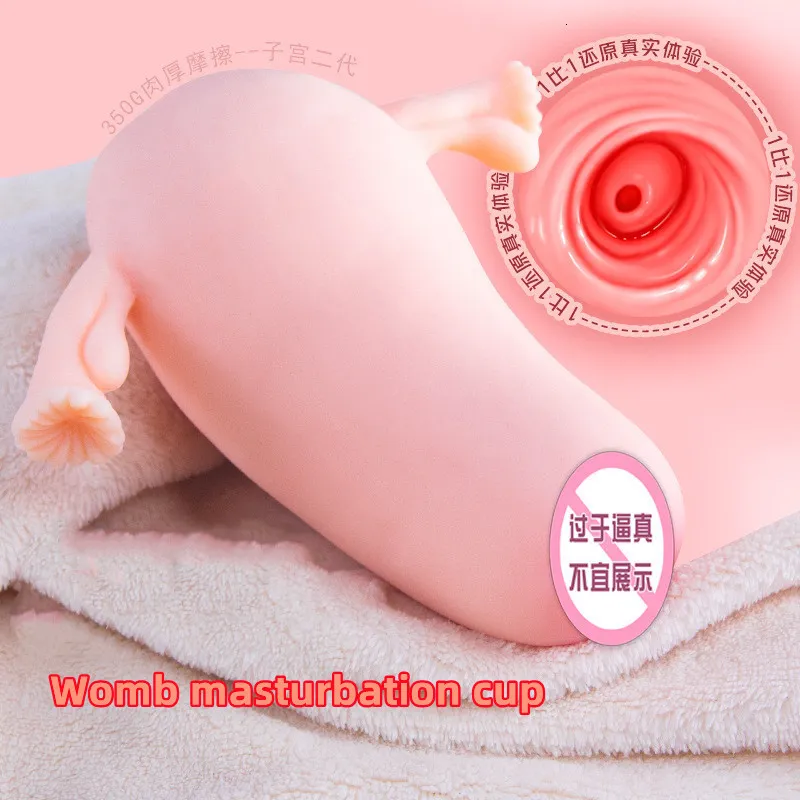 Masturbators Male Masturbaters mjuka realistiska livmoder Masturbation Cup Artificial Womb Masturbation Device för män Vuxna sexleksaker 230519