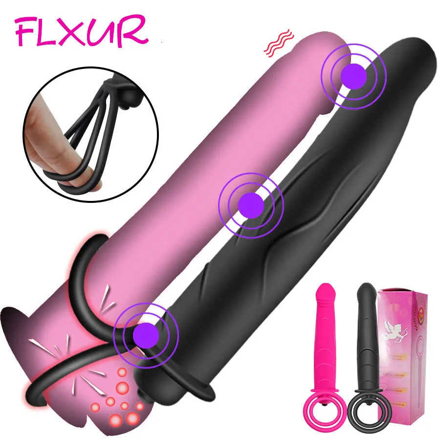 video game sex toys Jelly Double dong Double-Ended Penetration Dildo Strap On Dual Realistic Sex  Toys For Lesbian main image 1