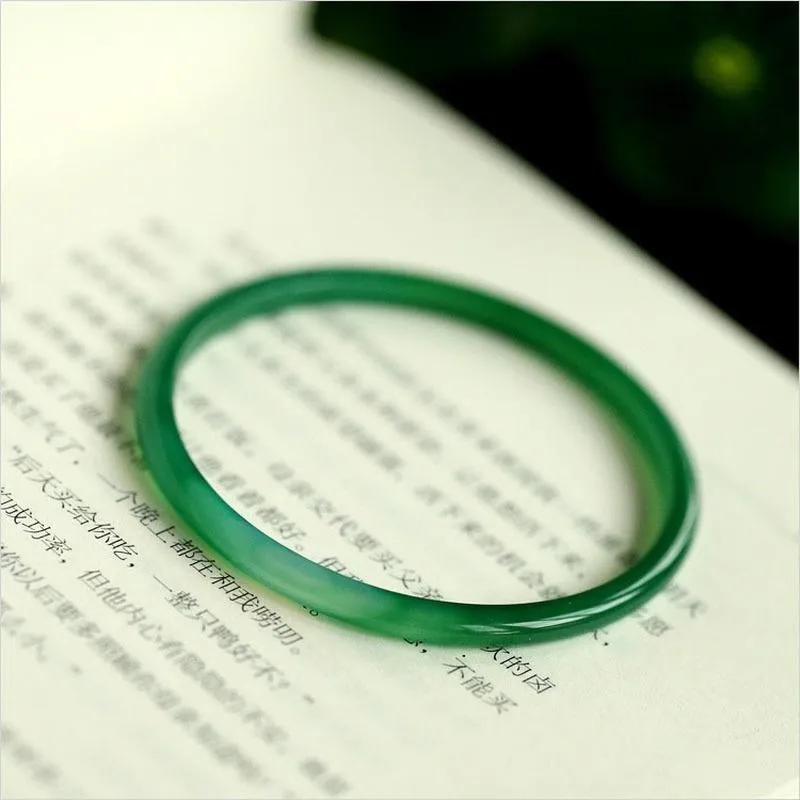 Bracelets Natural Green Jade Bangle Charm Jewellery Women's HandCarved Jadeite Bracelet Bangles for Women Men Fashion Accessories