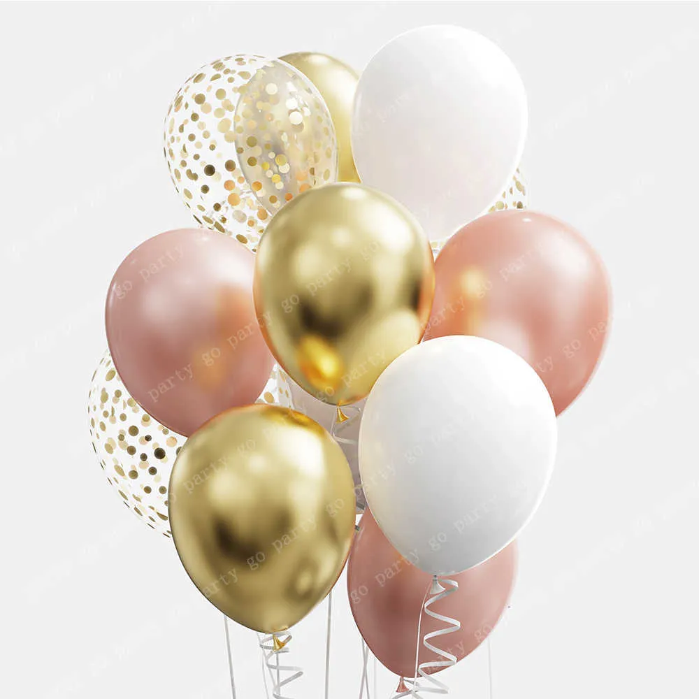 Decoratie 12 stuks Zwart Goud Ballonnen Afstuderen Globos Volwassen Kinderen Verjaardag Decoraties Baby Douche Thuisbenodigdheden