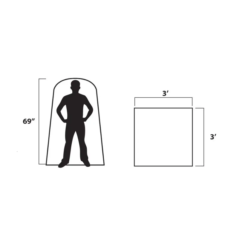 Gigatent pop up pod portable shower station and privacy room top