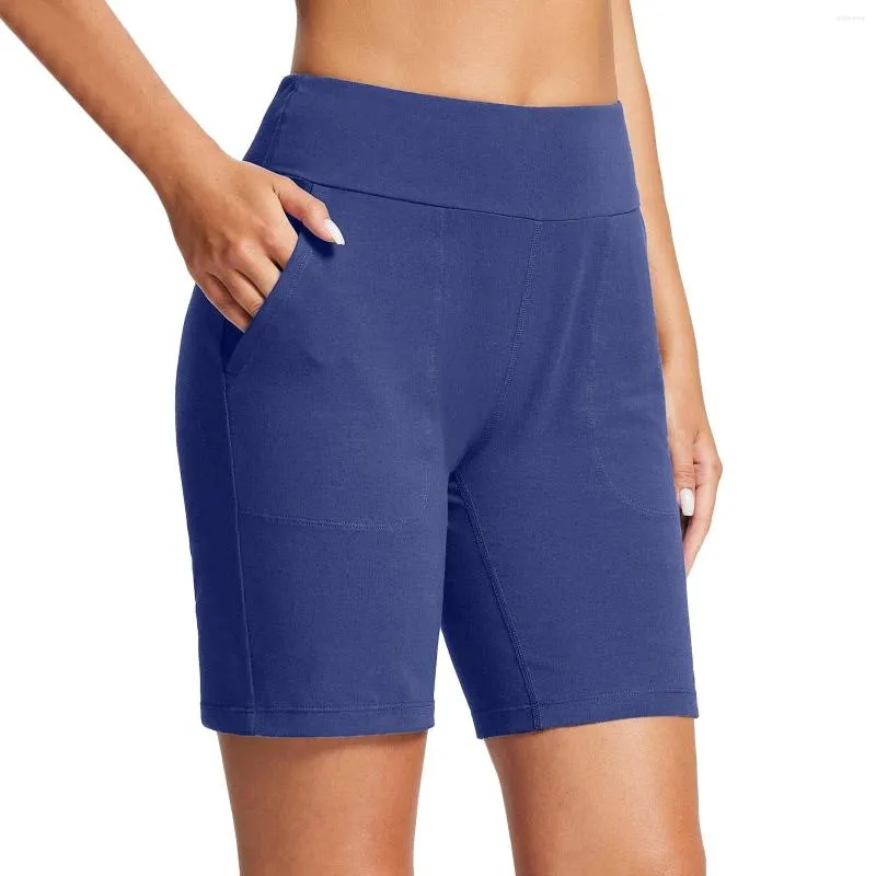 Actieve shorts Women's Casual Athletic Running knie lengte lang zweet met gekke yoga 6 dames en beha set