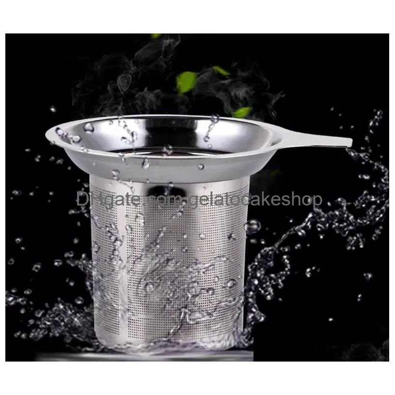 Les infuseurs à thé arrivent en acier inoxydable Mesh Teas Infuser Passoire réutilisable Filtre à feuilles mobiles Dhs Drop Delivery Home Garden Kitchen Dini Dhno1