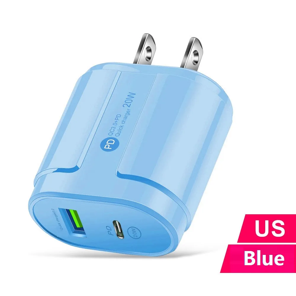 5V 2.4A 12W Dual Ports PD Quick Charging  USB-C Type c Power Adapters For IPhone 12 13 14 15 Samsung htc lg android phone