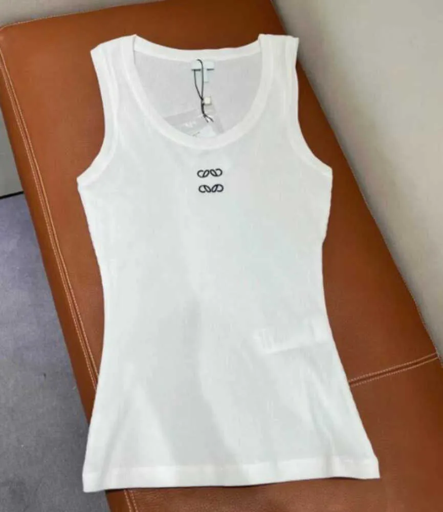 Oryginalny standard te same kobiety z czołgów dla kobiet klasyczne hafty camisole designer z wysokiej klasy luksusowe dzianiny czyste bawełniane szelki seksowne t krótkie wysokiej jakości321