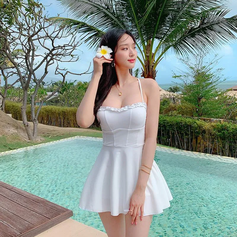 Maillots de bain pour femmes 2023 Style coréen femmes maillot de bain une pièce bandé maillot de bain Sexy maillot de bain vêtements de plage sangle vêtements de plage