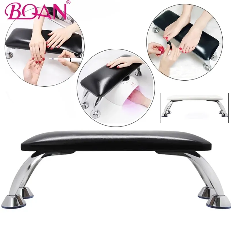 Hand Rests BQAN Luxury Genuine Leather Hand Rest Pillow Manicure Table Hand Cushion Nail Art Stand Pillow Holder Hand Wrist Rest Tools 230519