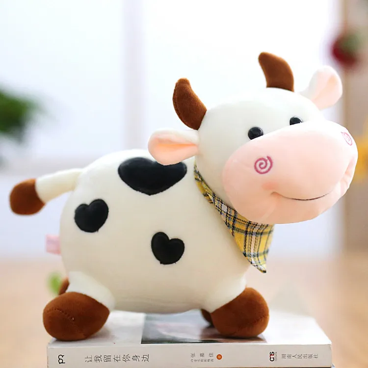 Cute Stuffed Plush Toys Animal Anime Little Cow Dolls Home Accessories Children's Animation Series Christmas Gifts 3 Styles Children's Happy Playmate 25cm DHL