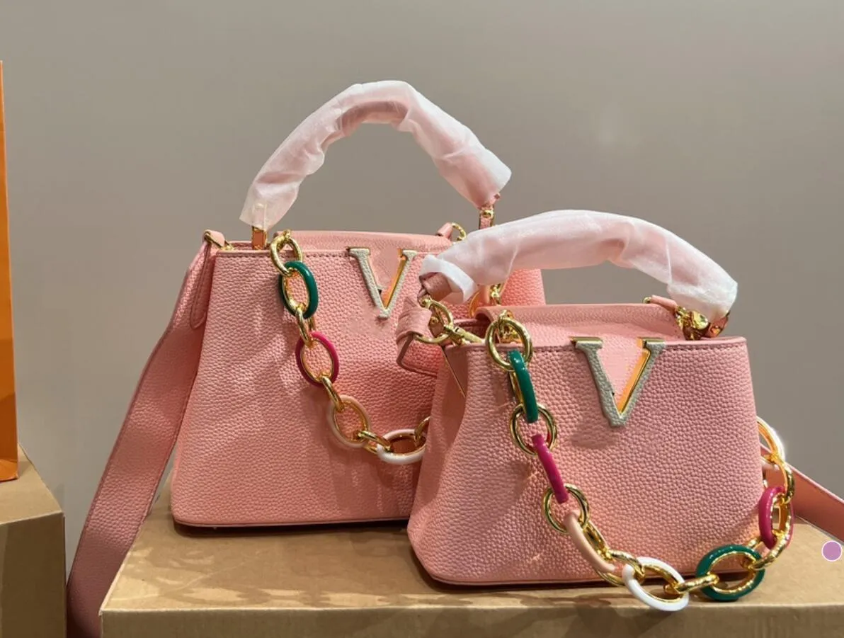 Designer Women Capucines BB Bag Evening Handbag Genuine Leather Handle Handbags Shoulder Tote Purse Crossbody Mini MM Black Pink Wallet Chain Bags Dhgate Totes