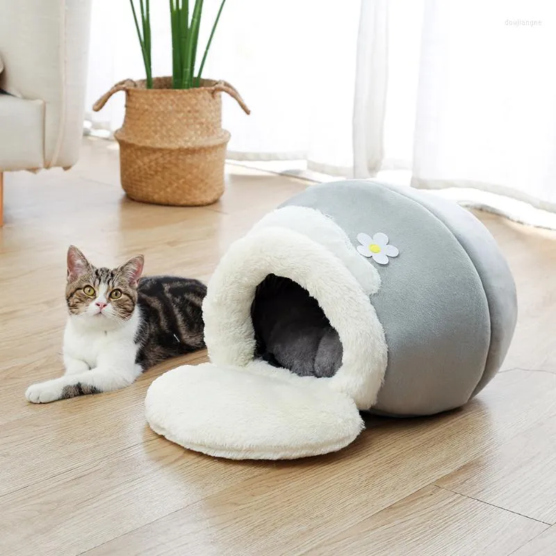 Łóżka kota 3In1 Pet łóżko dla psa miękka gniazdo hodowla house w kształcie garnka cztery pory roku myjne luksusowe koty akcesoria zwierząt domowych