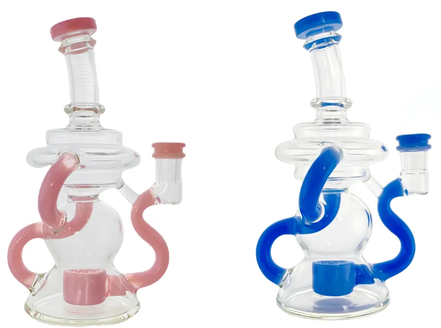 Vintage premium recycler Glass Glass Bong Water Hookah Paling Rury 8 -calowe Original Glass Factory Factory mogą umieścić logo klienta przez DHL UPS CNE