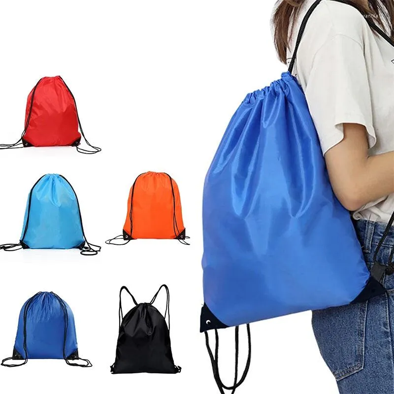 Outdoor Bags Waterproof Sport Gym Bag Drawstring Sack Fitness Travel Backpack Shopping Swimming Basketball Yoga