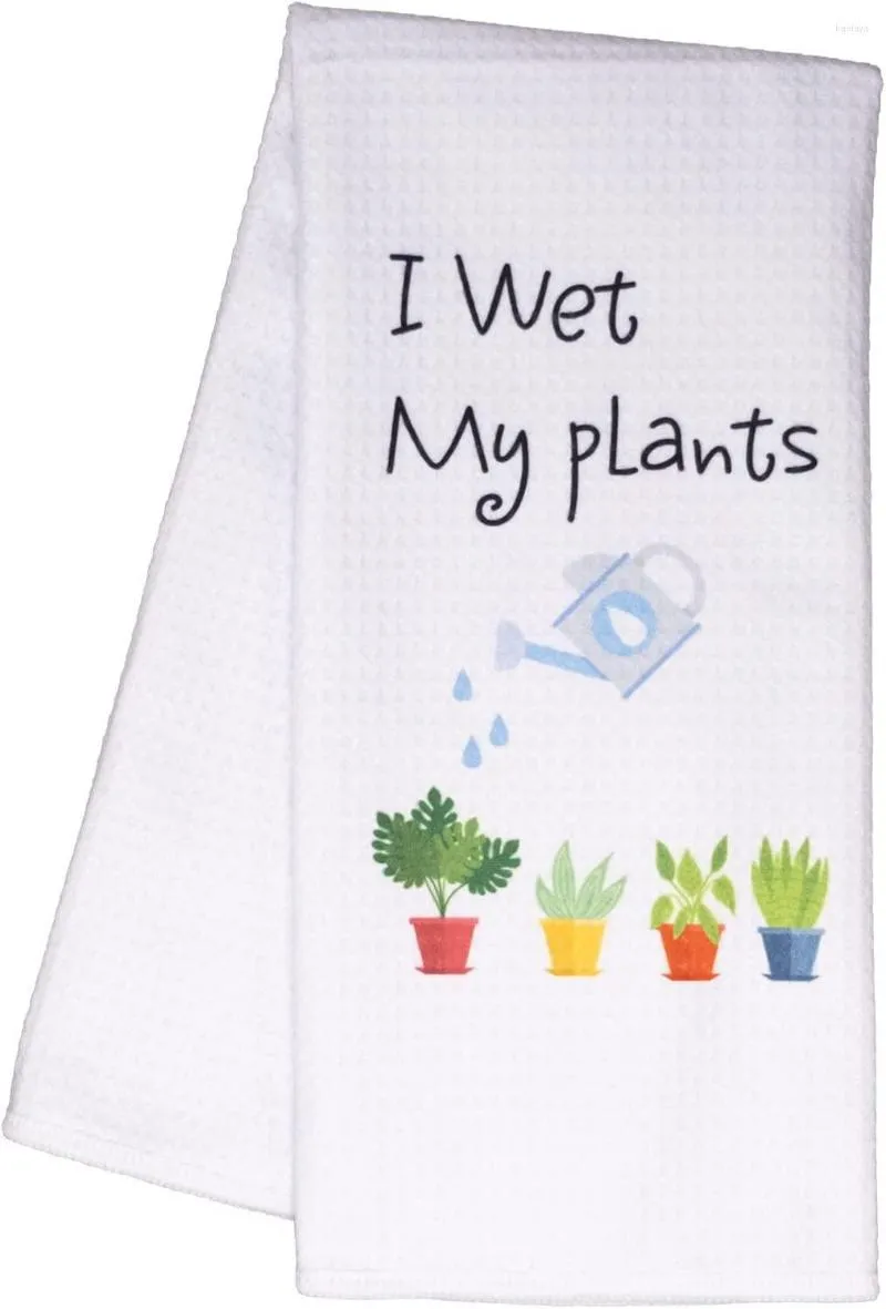 Table Mats I Wet My Plants Towel - Plant Lover Gifts Funny Gardening Gift Joke For Gardener Women Men Kitchen Waffle Housewar