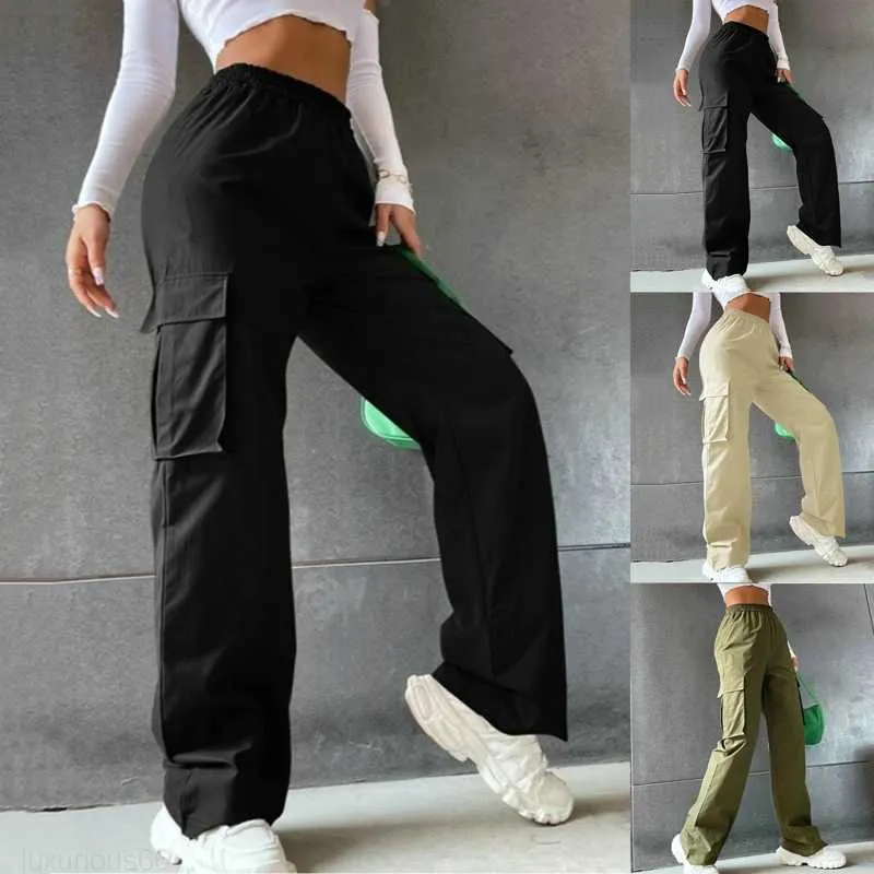 Women's Jeans Oversize Pants Large Pockets Cargo Parachute Pants Women Streetwear Vintage Hip Hop Wide Leg Joggers Baggy Sweatpants Techwear