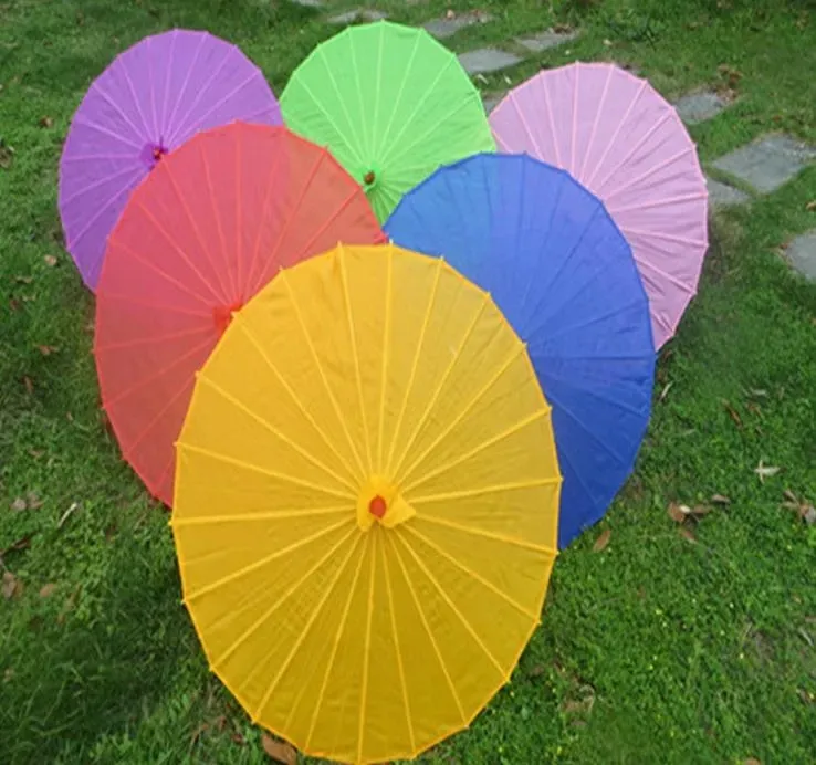 Colorful Chinese Umbrella Traditional Dance Parasol With Japanese Silk