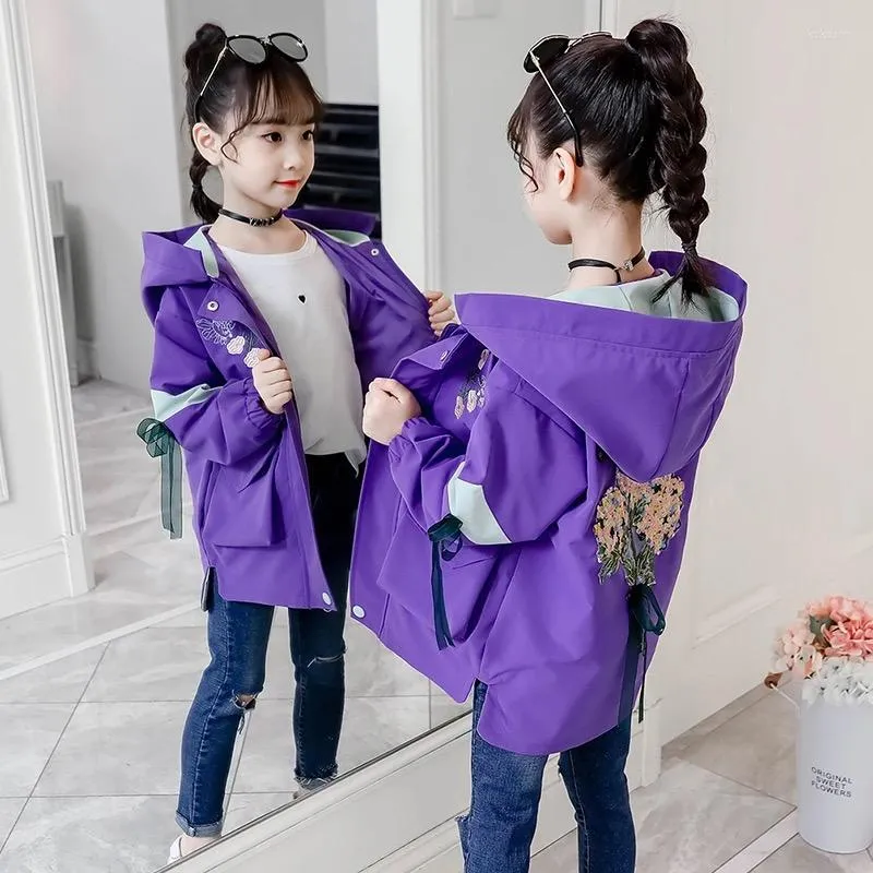 Kids purple trench coat hot sale