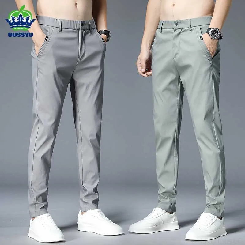 Men's Jeans Summer New Thin Casual Pants Men 4 Colors Classic Style Fashion Business Slim Fit Straight Cotton Solid Color Brand Trousers 38