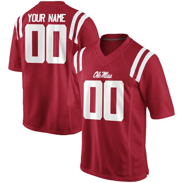 Custom ole miss football jersey best sale