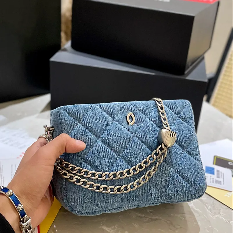 CC 19 Handbag Flap Blue Denim Bag Gold Silver Tone Ruthenium Finish Metal Thick Chain Gabrielle Classic Quilted Wallet From SG 74.77 DHgate