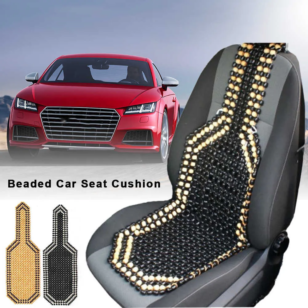 Beaded Car Seat Cover for Car Massager Car Seat Cover Pattern Wood Car  Accessories Wooden Beads Cover for Car Seat Universal Beautiful Gift 