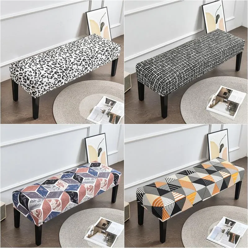 Leopard Print Stretch Spandex Dining Bench Cover Long Protector Slipcover For Bench Piano Stool Rectangle And El Bed From Wuliannanya 16.69 DHgate.Com
