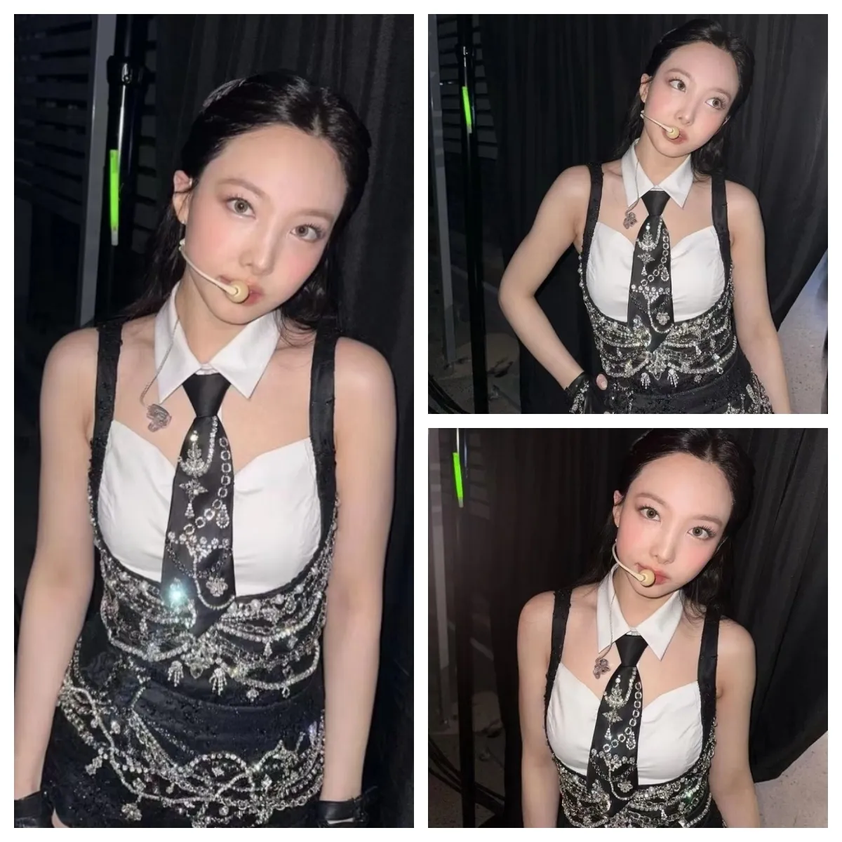 black and white dress tops