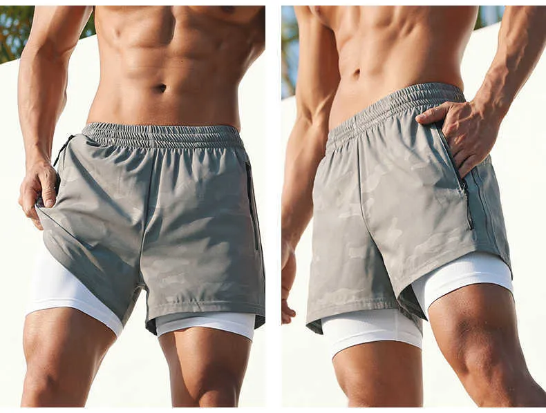 2023 off-desiger män shorts sommar mode strandbyxor hög kvalitet 2 i 1 snabb torr polyesterkomprimering mesh foder som kör atletisk gymnastiksport herrträning