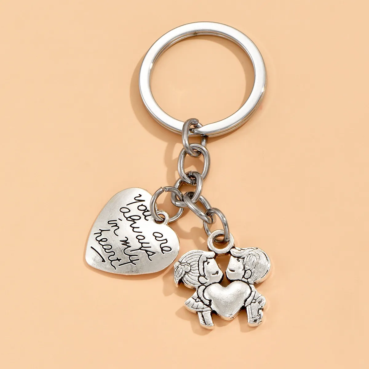 Porte-clés amoureux, nouvelle mode porte-clés en métal fait à la main cadeau de fête bijoux de livraison directe