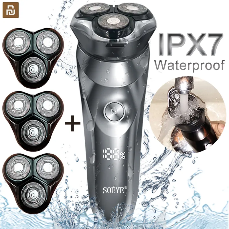 Electric Shavers Men's Shaver Hair Clipper Men's Razor Smart Baard Shaving voor Beard Timmer IPX7 Water Proof Machine Men 230520