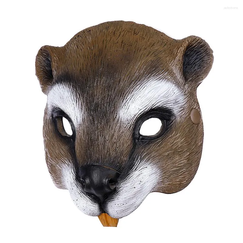 Bandanas Party Cosplay Halloween Face Animal Masquerade Masks Squirrel Costume Half vuxna Decoration Props Foam