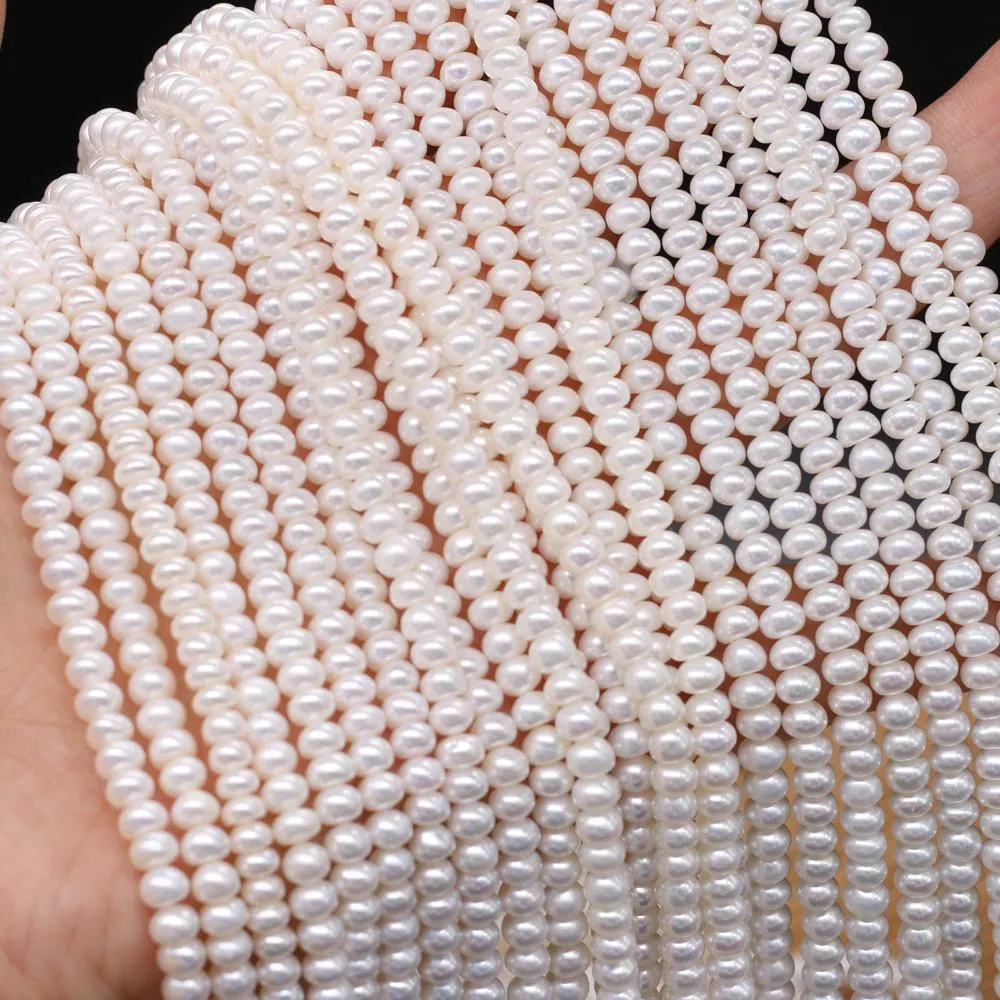 Koraliki Wysokiej jakości 34 mm naturalne płaszczyki Pearl Pearl Punch luźne koraliki biały płaski kształt do akcesoriów naszyjnika biżuteria Making DIY