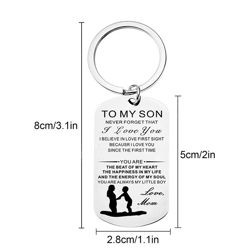 Компания кокеты отца моему отцу сыну из нержавеющей стали Keyring Key Chain Creative Bag Care Key Holder Jewelry Dardgiving Подарки