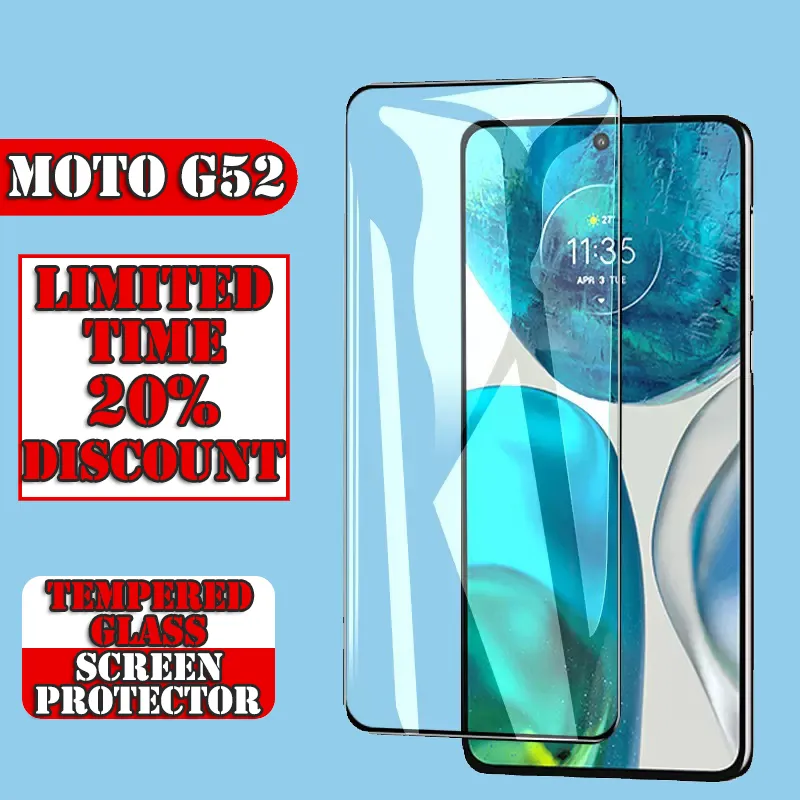 Silk Full Lim Tempered Glass Screen Protector för Motorola Moto G8 G9 G10 G Power Play E7 Plus G20 G30 G40 G50 G60 G100 G200 5G Protective Film