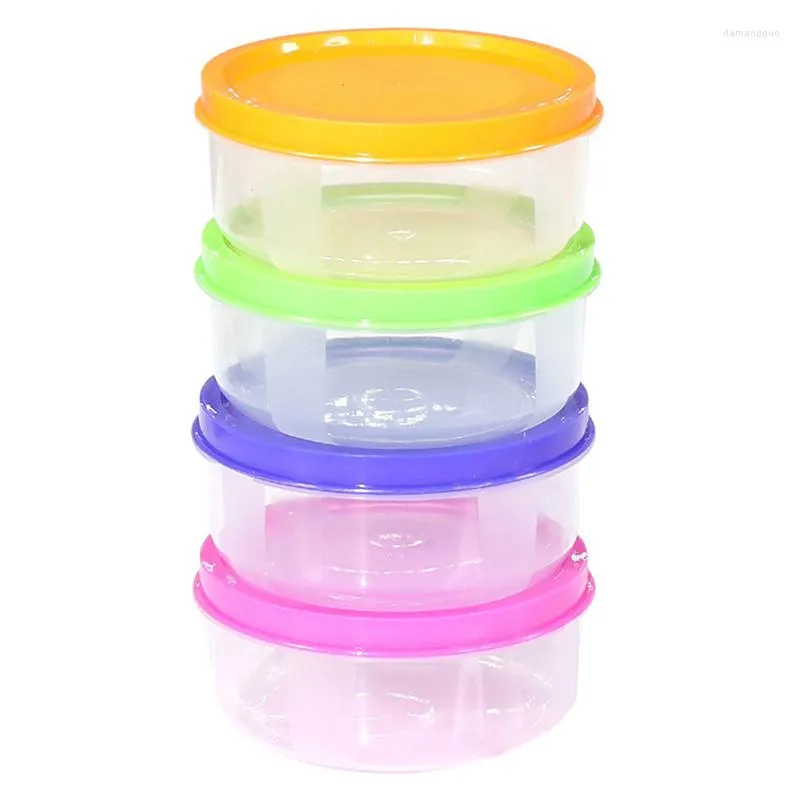 Storage Bottles Mini Freezer Box Round Microwaveable Plastic 150ML Refrigerator Small Vegetable Supplementary Food Cooler