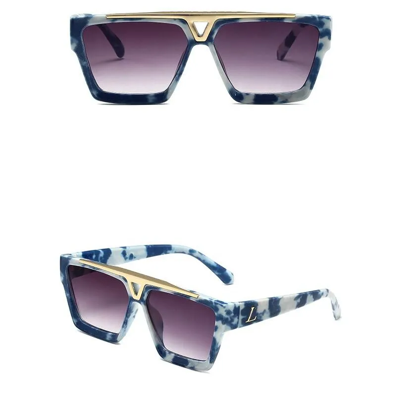 Óculos de sol da moda para mulheres e homens verão L 1502 Evidência estilo anti-ultravioleta retro placa quadrada Óculos de estrutura cheia com caixa