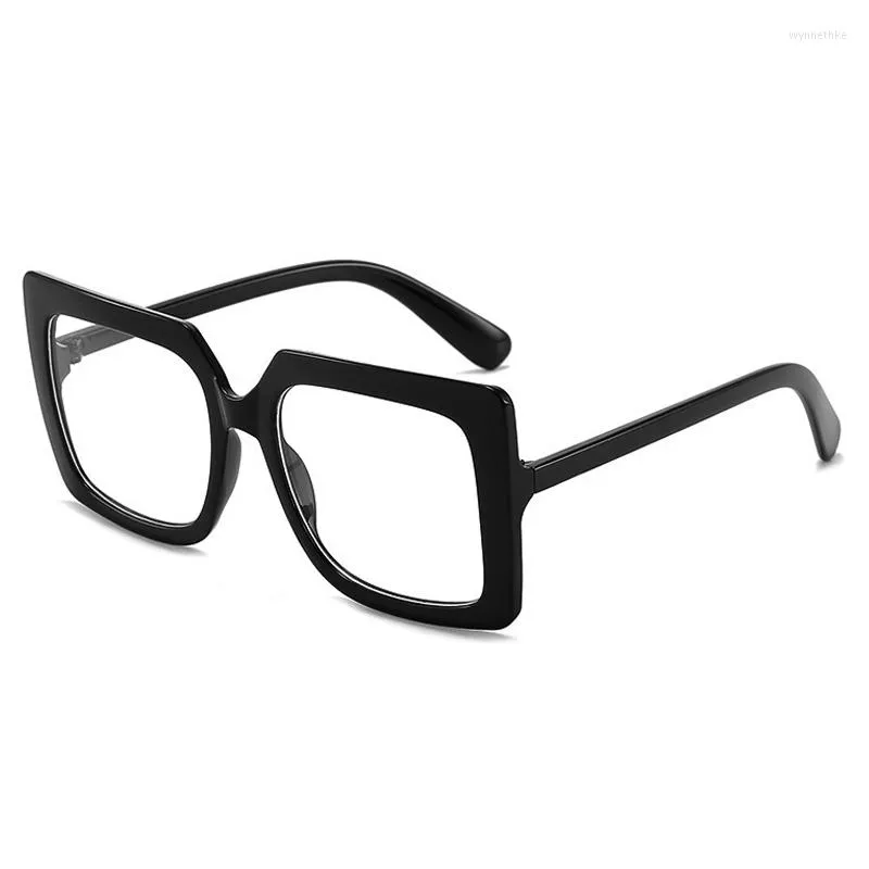 Vintage Oversized Black Square Black Square Frame Glasses For
