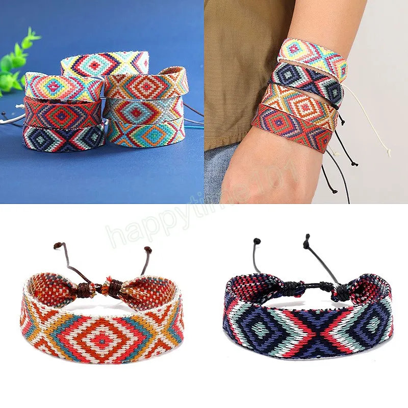 Buy 18Pcs Boho Bracelets for Women Men Ethnic Tribal Bead Bracelet Handmade  Fabric Woven Braided Bracelet Hemp String Strand Bracelet Set Online at  desertcartINDIA