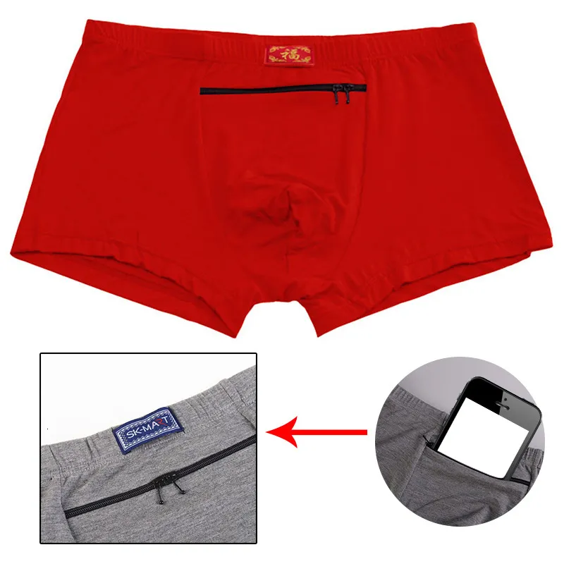 Mens Hidden Pocket Boxer Underwear Men Soft, Pickpocket Proof, And