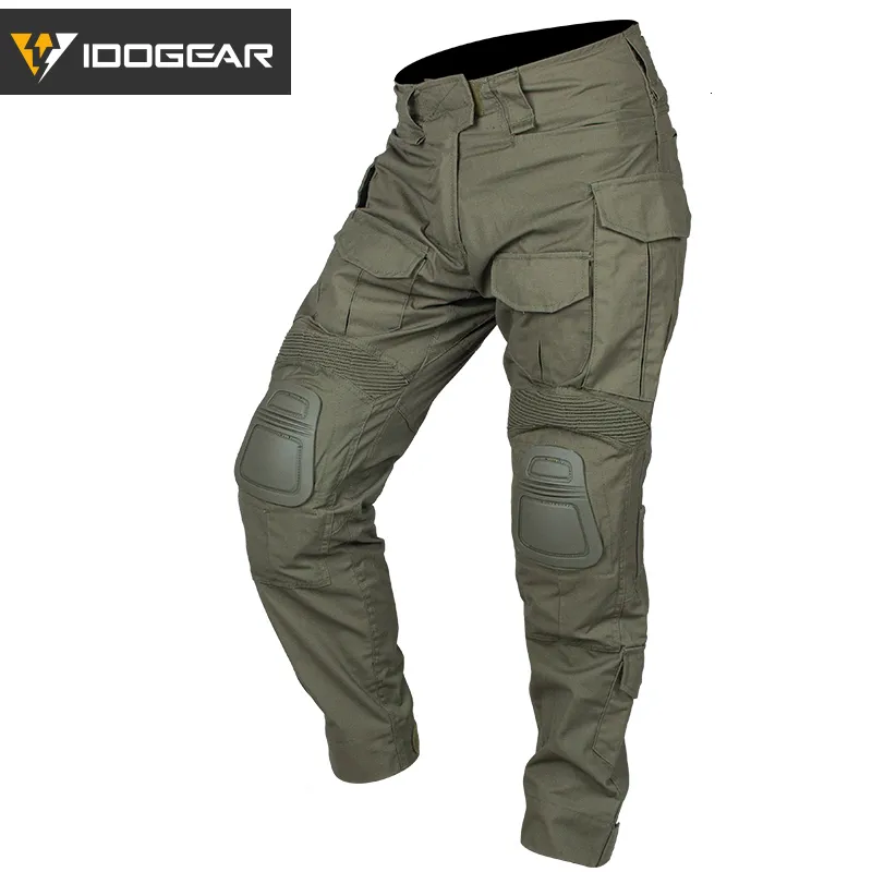 Hunting Pants IDOGEAR G3 combat pants with knee pads air guns military tactical units CP Gen3 Range Green CT cotton polyester 3201 230520