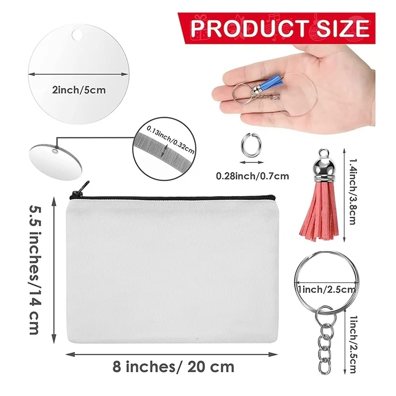 Wholesale DIY Heat Transfer Cosmetic Bag With Mirror With Iron On Transfer  Zipper Canvas Pen Case For Women And Kids Sublimation Blanks Pouch 230520  From You00, $16.51