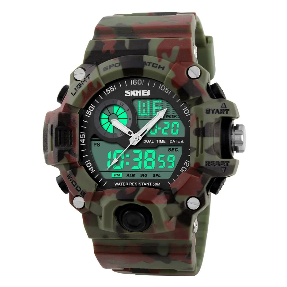 S-shock męskie zegarki sportowe prowadzone cyfrowe zegarek moda na zewnątrz wodoodporne gumowe armia wojskowa zegarek wojskowy Relogio Masculino Drop SH179Y