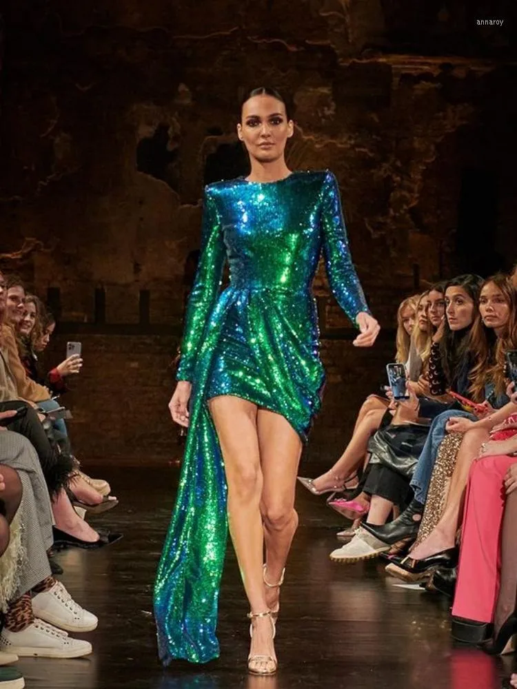Pink and green sequin dress 2025