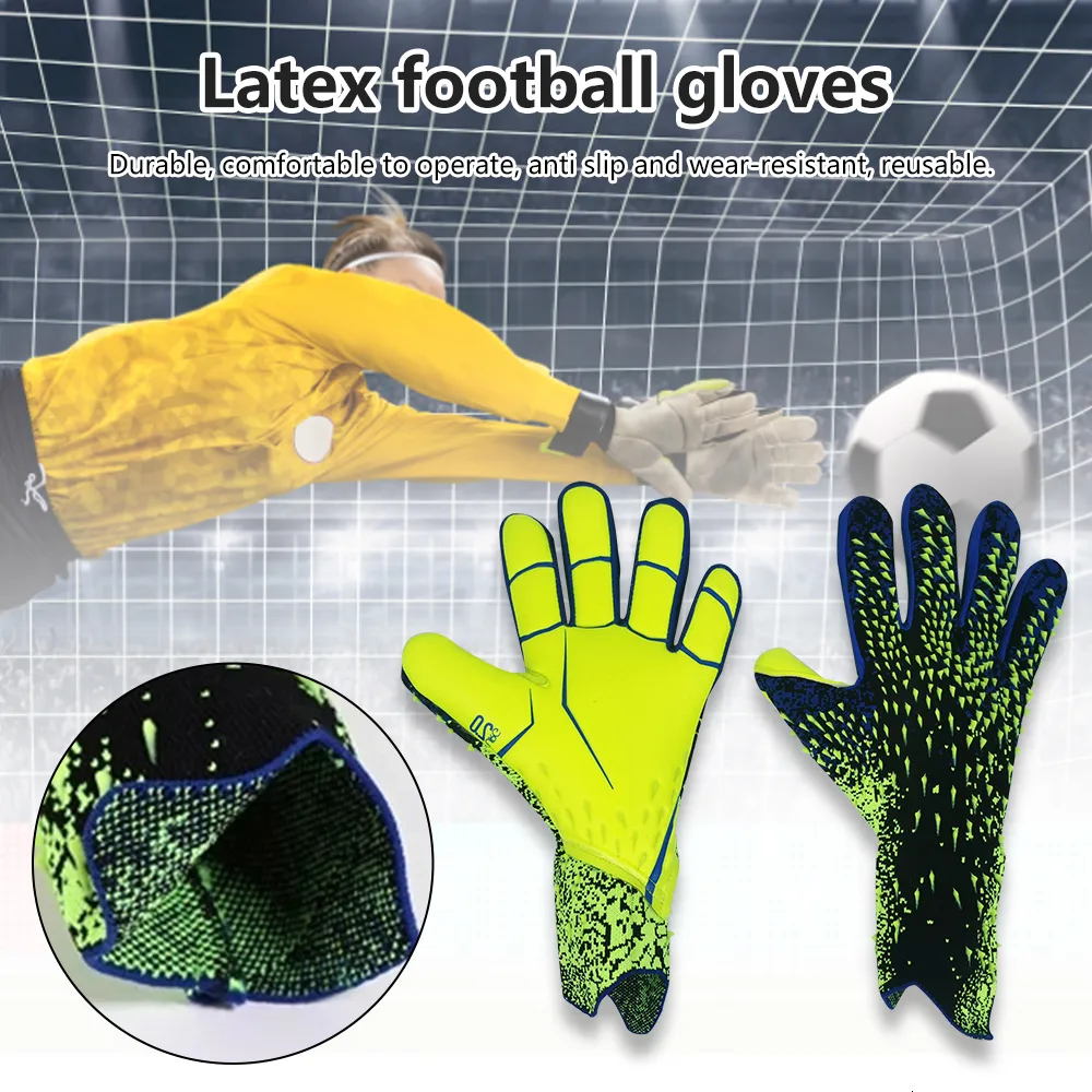 Guantes de portero de fútbol de látex para adultos y adolescentes,  protección profesional, guantes de portero
