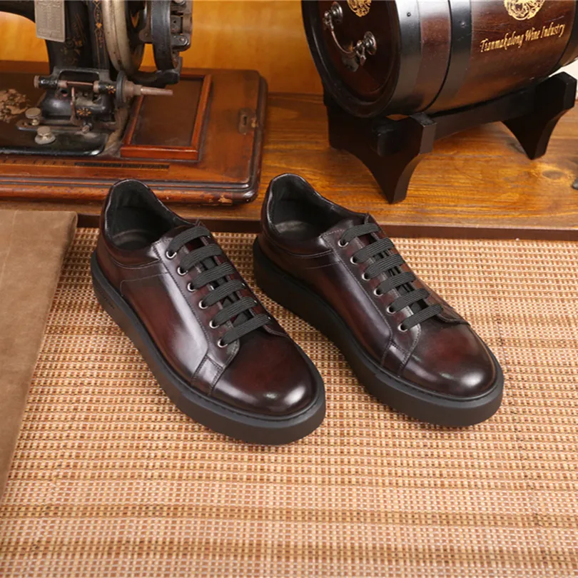 Leather sports shoes online top