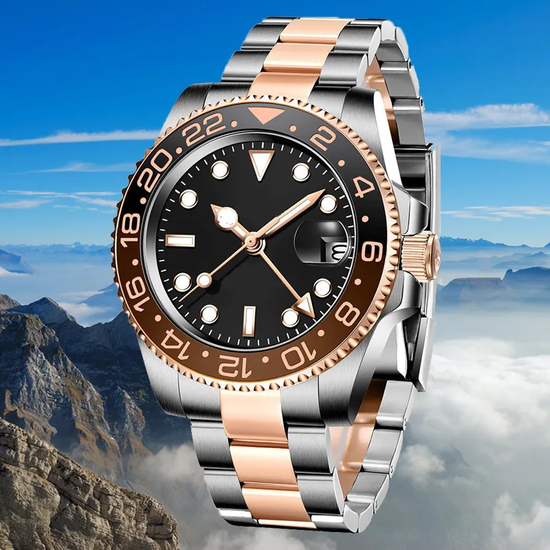 orologio 40mm 2813 movimento automatico orologi meccanici 50 metri resistente all acqua data automatica fibbia pieghevole orologio da polso zaffiro
